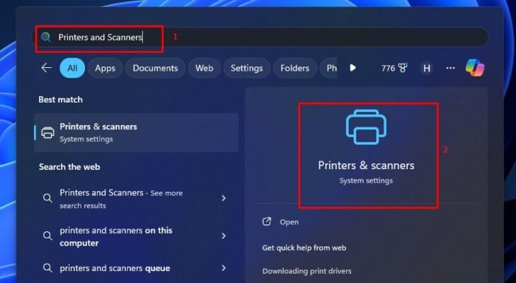 Hướng dẫn Xóa Lệnh In Trên Máy Tính (Windows & macOS) 10 truy cập cửa sổ Printers and Scanners để xóa lẹnh in trên máy tính