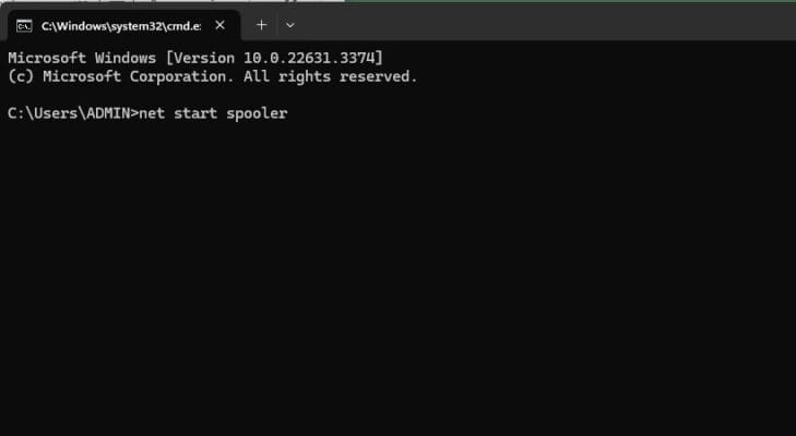 Hướng dẫn Xóa Lệnh In Trên Máy Tính (Windows & macOS) 14 gõ "net start spooler"