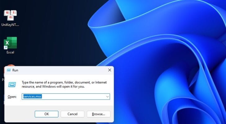 Hướng dẫn Xóa Lệnh In Trên Máy Tính (Windows & macOS) 15 Gõ "services.msc" trong hộp thoại Run