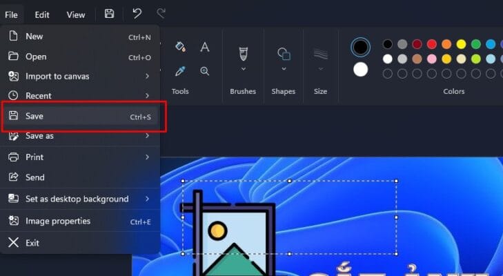 Cắt Ảnh Trên Máy Tính - Hướng dẫn nhanh & đơn giản 14 Vào menu File -> Save để lưu ảnh