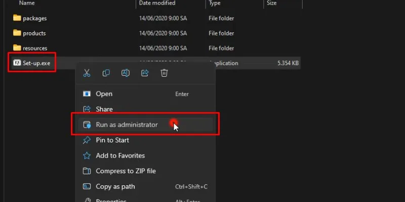 Adobe Animate 2020: Hướng dẫn Tải, Cài đặt & Sử dụng 11 Chuột phải vào Set-up.exe và chọn run as admin