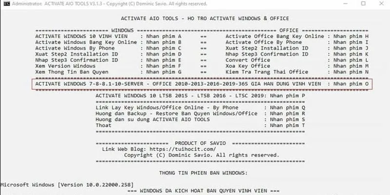 Cách Active Win 11 | Win 10 & office nhanh chóng và an toàn 25 Nhấn phím O để bắt đầu active Win 11