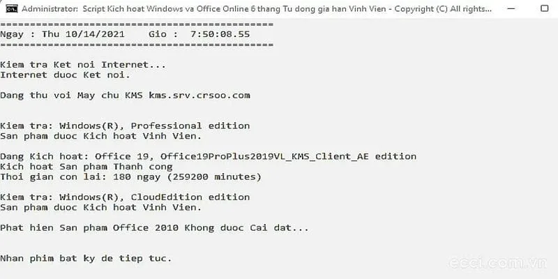 Cách Active Win 11 | Win 10 & office nhanh chóng và an toàn 28 Kích hoạt thành công