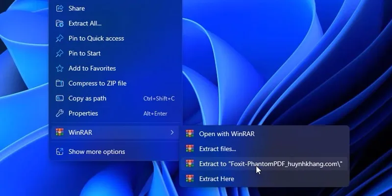 Giải nén phần mềm Foxit-PhantomPDF