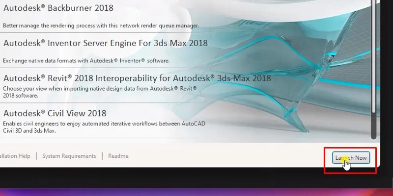 3Ds Max 2018 Hướng dẫn cài đặt miễn phí 15 Bấm như hình