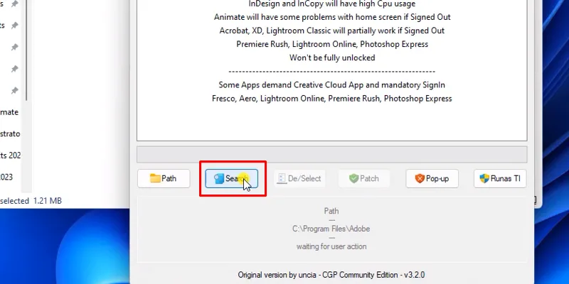 Lightroom 2023 Tải - Cài đặt Và Kích hoạt 17 bấm vào Seach