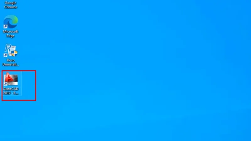 Mở phần mềm Autocad 2012