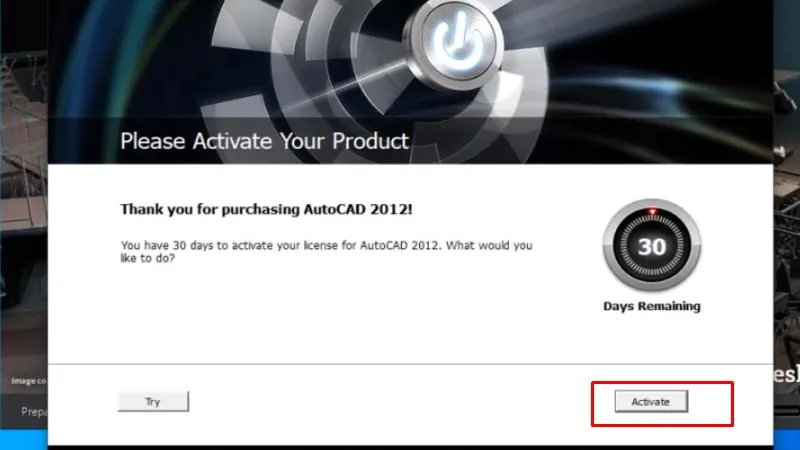Bấm vào Activate