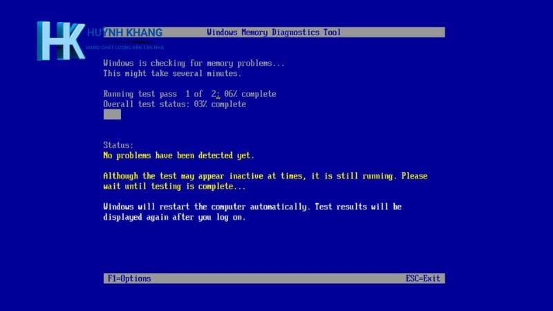 Lỗi RAM gây màn hình xanh: Dấu hiệu & cách sửa 12 Giao diện Windows Memory Diagnostic