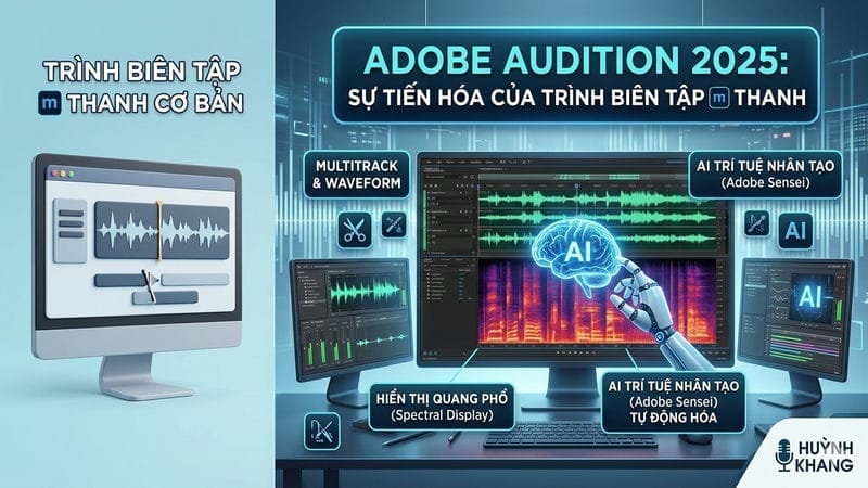 Adobe Audition 2025 là gì? Sự tiến hóa của trình biên tập âm thanh