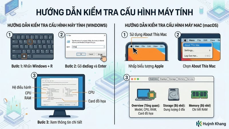 Hướng dẫn kiểm tra cấu hình máy tính