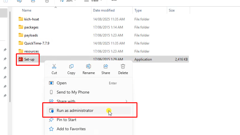 Tải Adobe After Effects 2015 - Hướng dẫn chi tiết 3 Chạy file set-up bằng quyền Admin