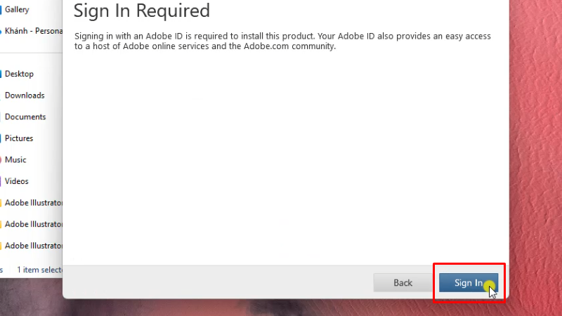 Adobe Audition 2015: Hướng dẫn cài đặt chi tiết 14 Bấm vào Sign In