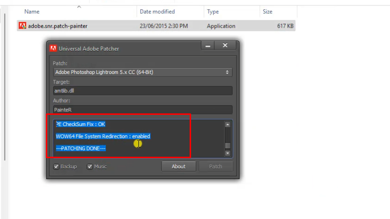 Tải Lightroom 2017: Hướng Dẫn Cài chi tiết 50 Thông báo như hình là cài đặt và kích hoạt dùng thử dài hạn thành công