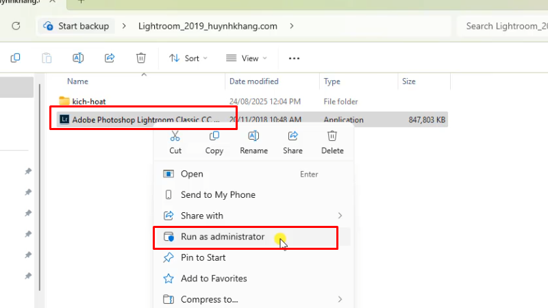 Adobe Lightroom 2019: Hướng dẫn chi tiết & Tải xuống 26 Chạy file cài đặt bằng quyền Admin