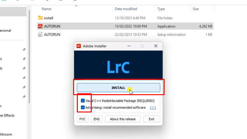 Lightroom 2024: Hướng Dẫn Chi Tiết & Tính Năng Mới 26 Tích như hình và bấm INSTALL
