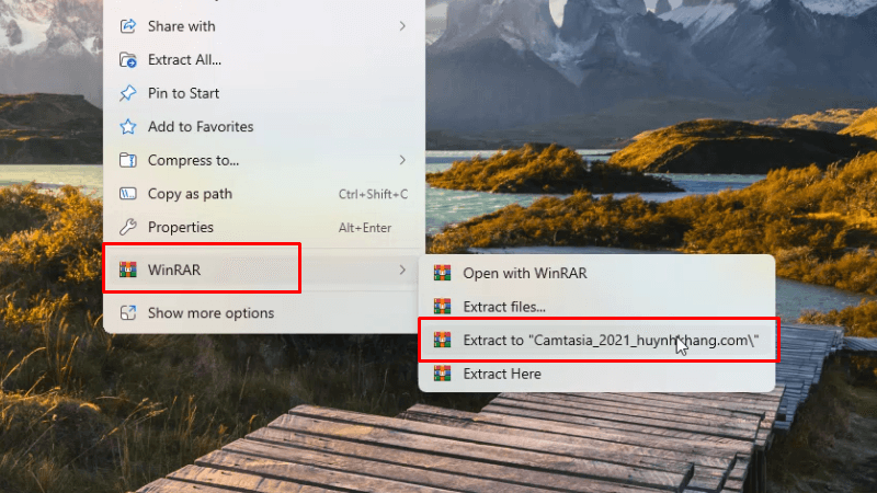 Giải nén phần mềm Camtasia 2021