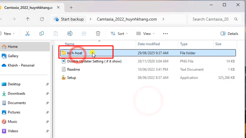 Camtasia 2022: Đơn giản và nhanh chóng nhất 16 Vào thư mục Kich-hoat