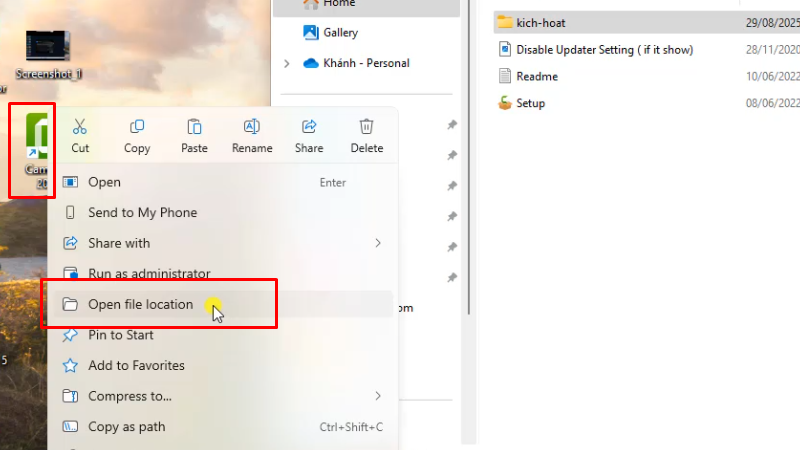 Camtasia 2022: Đơn giản và nhanh chóng nhất 18 Chuột phải vào app Camtasia 2022 và chọn Open file location....