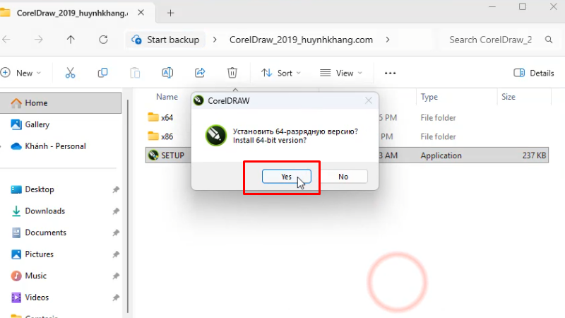 CorelDRAW 2019: Hướng dẫn chi tiết cài đặt 12 Bấm Yes