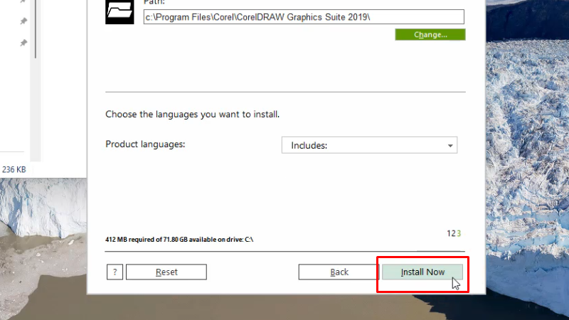 CorelDRAW 2019: Hướng dẫn chi tiết cài đặt 18 Bấm Install Now
