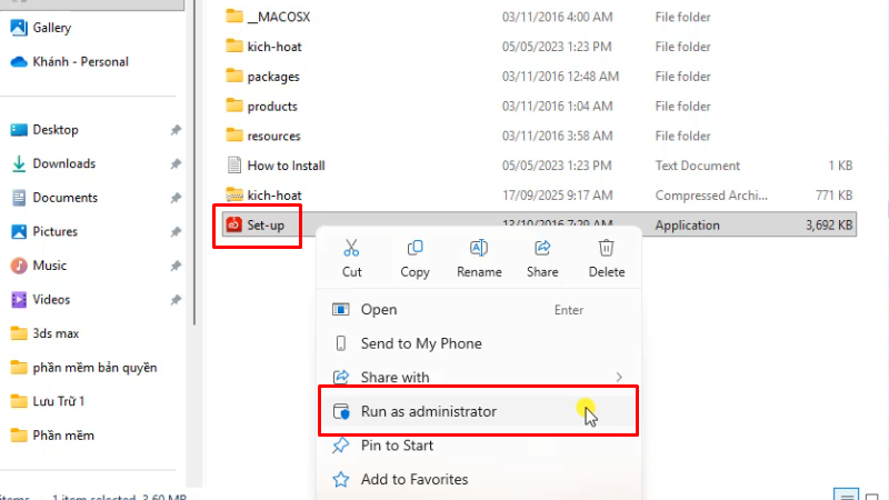 Dreamweaver 2017 Cách cài đặt chi tiết 12 Chạy file cài đặt bằng quyền Admin