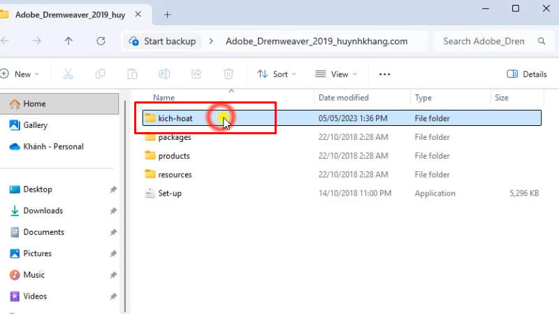 Dreamweaver 2019: Hướng Dẫn Đơn Giản Chi Tiết 13 Vào thư mục kich-hoat
