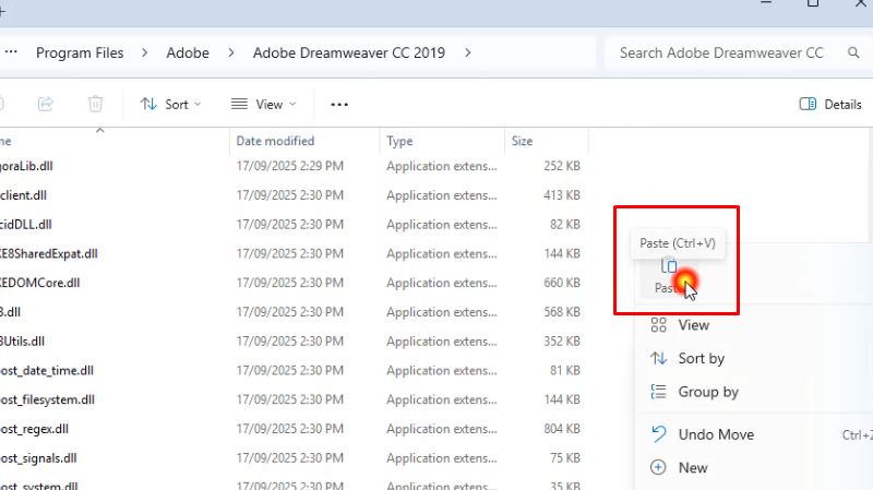 Dreamweaver 2019: Hướng Dẫn Đơn Giản Chi Tiết 16 Paste vào như hình