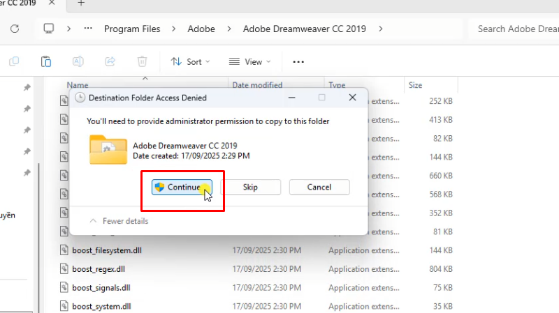 Dreamweaver 2019: Hướng Dẫn Đơn Giản Chi Tiết 18 Bấm Continue hoàn thành cài đặt