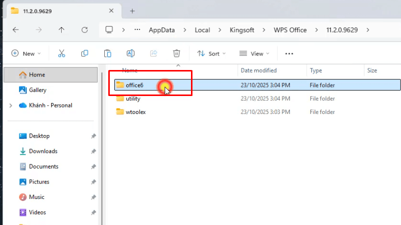WPS Office 2020: Hướng Dẫn Cài Đặt Chi Tiết 21 Vào thư mục office6