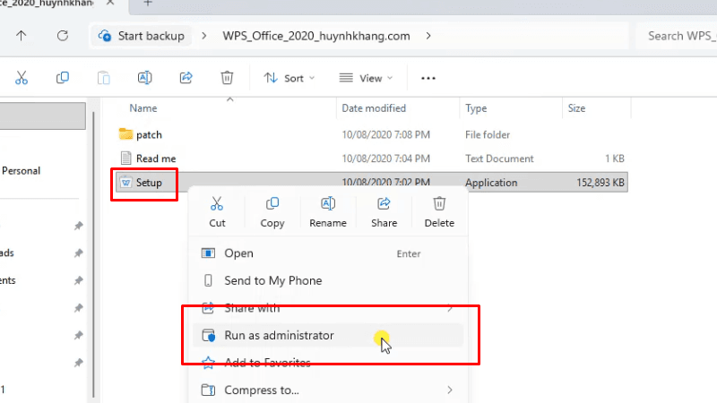 WPS Office 2020: Hướng Dẫn Cài Đặt Chi Tiết 12 Chạy file cài đặt bằng quyền Admin