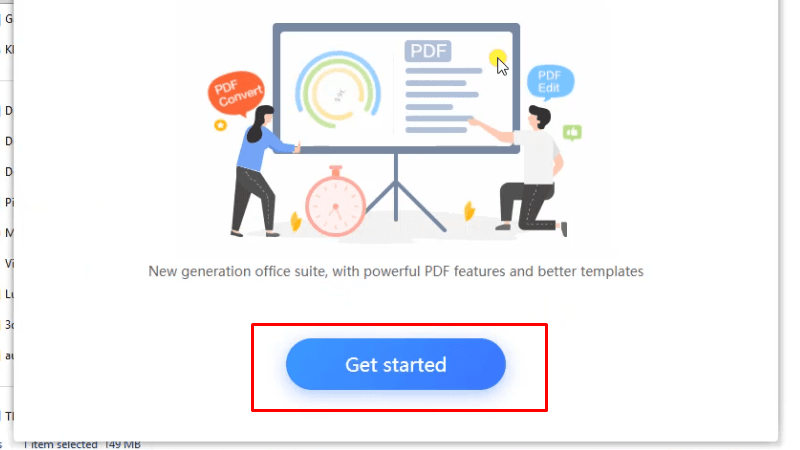 WPS Office 2020: Hướng Dẫn Cài Đặt Chi Tiết 14 Bấm Get started