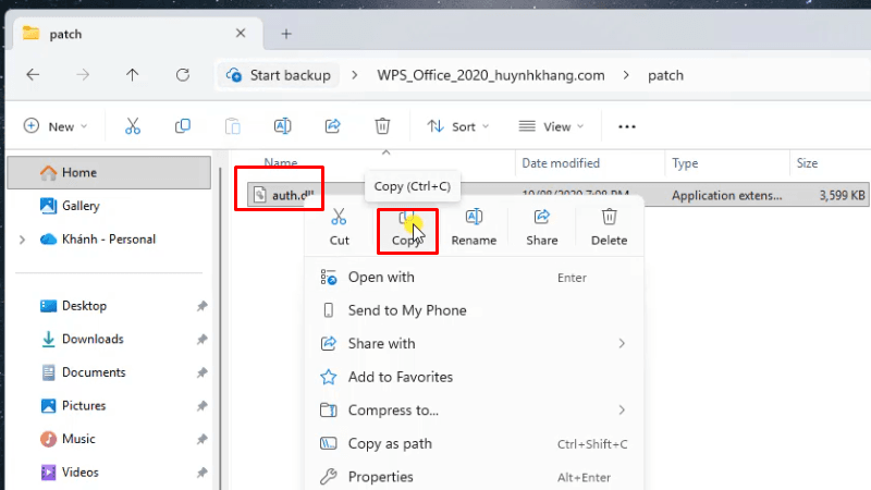 WPS Office 2020: Hướng Dẫn Cài Đặt Chi Tiết 18 Copy file như hình