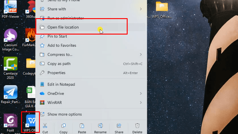 WPS Office 2020: Hướng Dẫn Cài Đặt Chi Tiết 19 Chuột phải vào App WPS Office, chọn Open file location