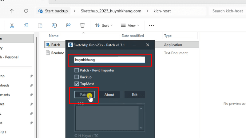 SketchUp 2023: Tính Năng Mới & Hướng Dẫn Chi Tiết 17 Nhập tên bất kì và bấm Patch