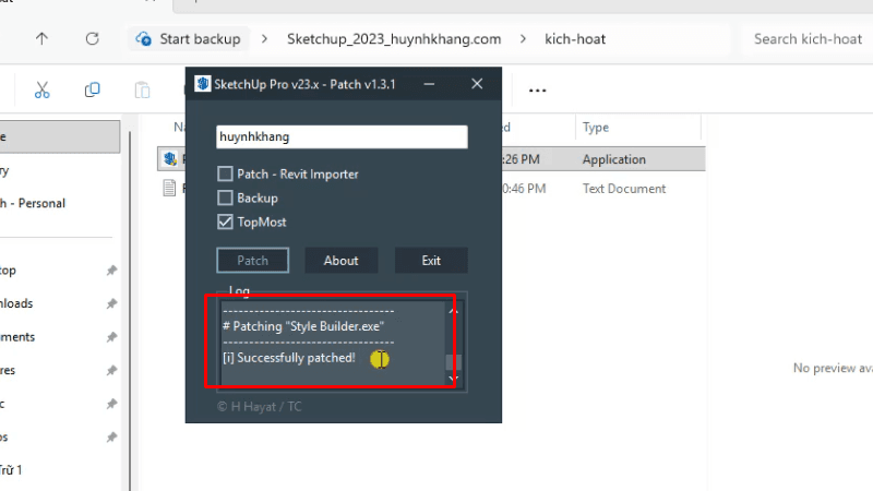 SketchUp 2023: Tính Năng Mới & Hướng Dẫn Chi Tiết 18 Khi có thông báo hiện như hình là đã hoàn thành