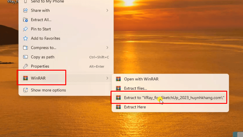 Cài Đặt Vray for Sketchup 2023 Mới Nhất: Hướng Dẫn Chi Tiết 11 Giải nén phần mềm Vray for SketchUp 2023