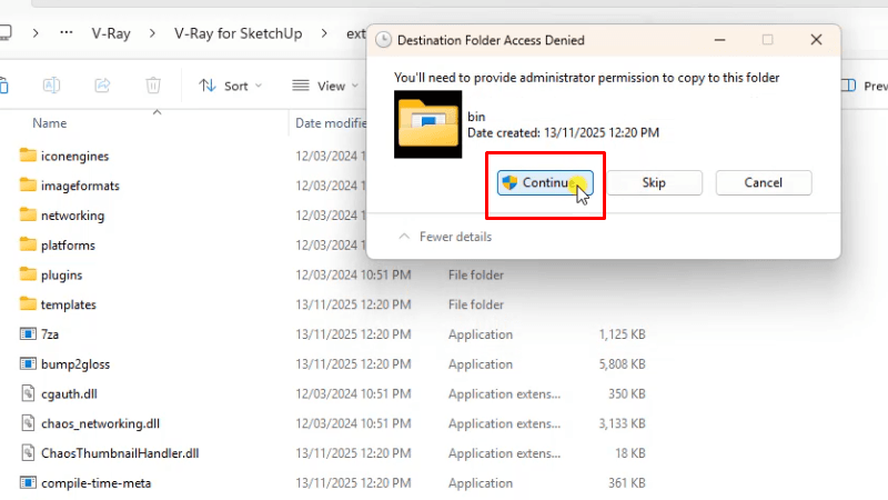 Cài Đặt Vray for Sketchup 2023 Mới Nhất: Hướng Dẫn Chi Tiết 22 Bấm Continue