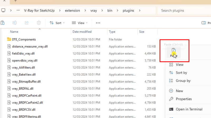 Cài Đặt Vray for Sketchup 2023 Mới Nhất: Hướng Dẫn Chi Tiết 24 Vào đường dẫn: C:>Program Files>Cháo Group>V-Ray>V-Ray for SketchUp>extension>vray>bin>plugins paste vào như hình