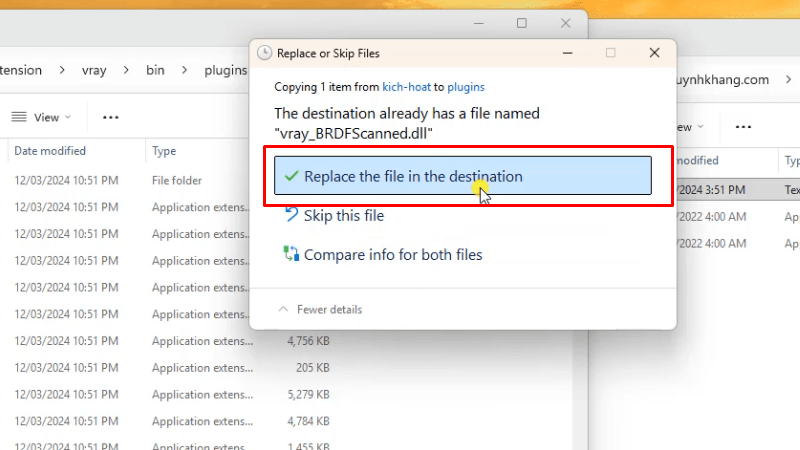 Cài Đặt Vray for Sketchup 2023 Mới Nhất: Hướng Dẫn Chi Tiết 25 Bấm Replace the file...