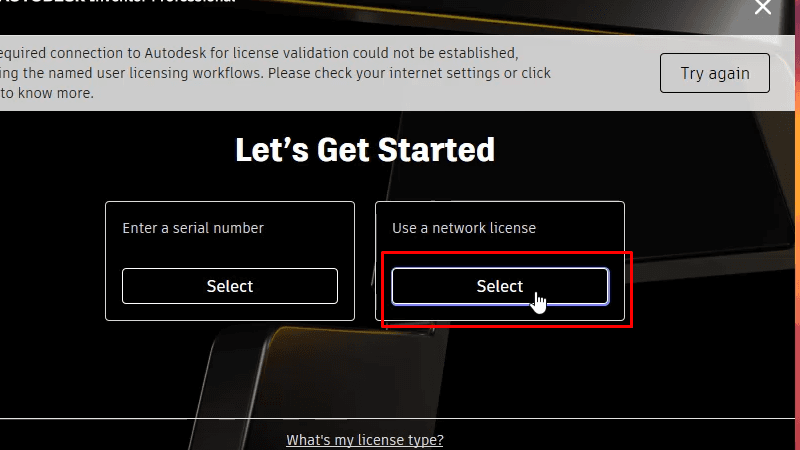 Bấm vào Select hoàn thành cài đặt
