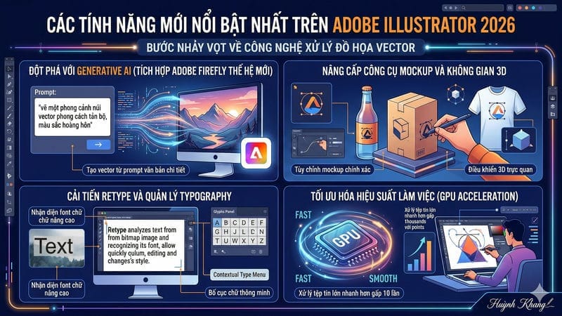 Các Tính Năng Mới Nổi Bật Nhất Trên Adobe Illustrator 2026
