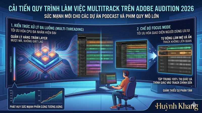 Adobe Audition 2026: Đỉnh Cao Xử Lý Âm Thanh AI Chuyên Nghiệp 15 Cải tiến quy trình làm việc Multitrack