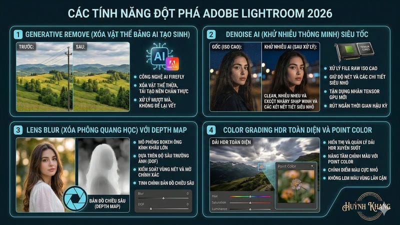 Tính Năng Adobe Lightroom 2026: Đột Phá AI Chỉnh Ảnh 11 Chi tiết các tính năng Adobe Lightroom 2026 đột phá nhất