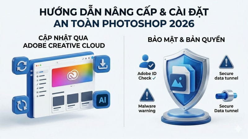 Hướng dẫn nâng cấp và cài đặt an toàn Photoshop 2026