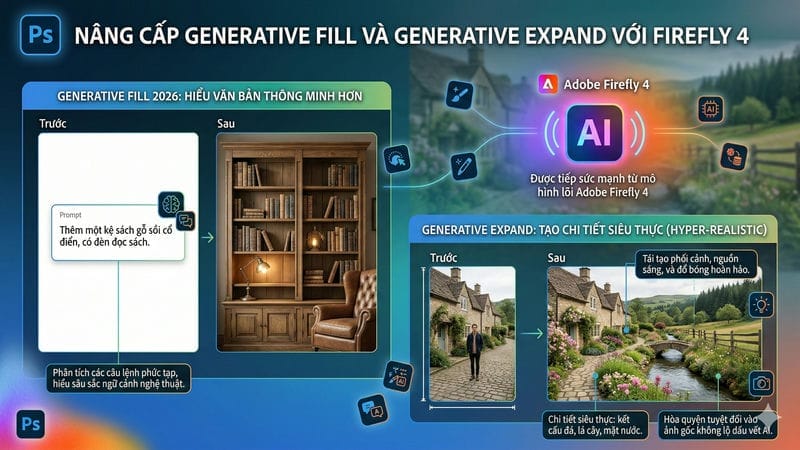 Nâng cấp Generative Fill và Generative Expand với Firefly 4