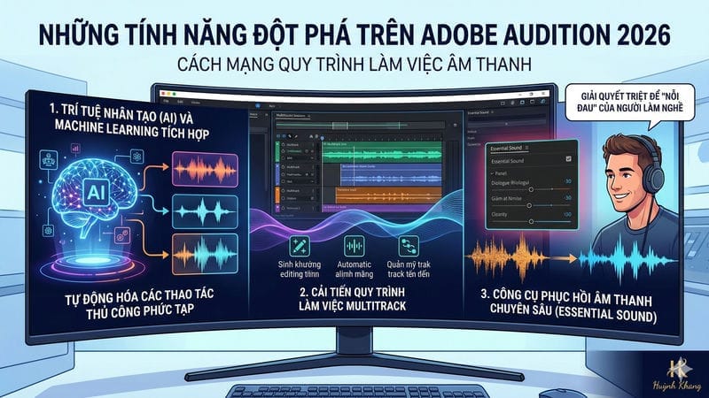 Adobe Audition 2026: Đỉnh Cao Xử Lý Âm Thanh AI Chuyên Nghiệp 13 Những tính năng đột phá trên Adobe Audition 2026