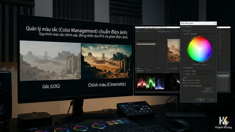 Khám Phá Tính Năng After Effects 2026 Đột Phá 14 Quản lý màu sắc (Color Management) chuẩn điện ảnh