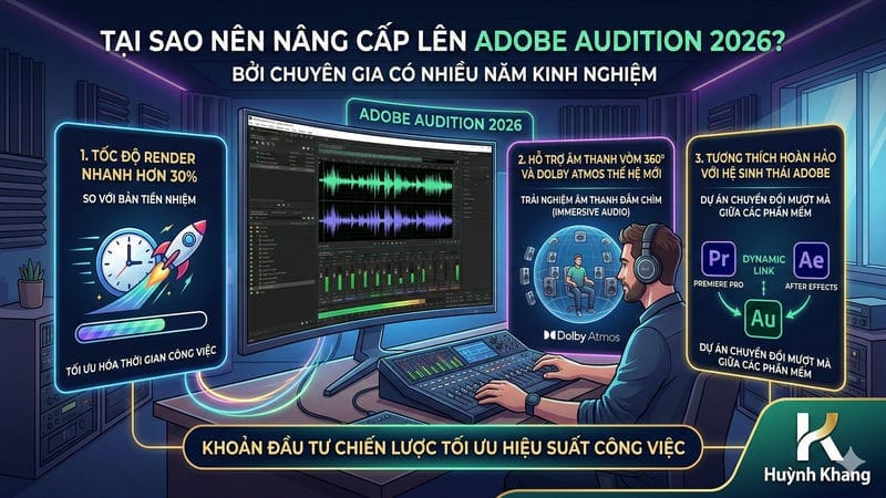 Adobe Audition 2026: Đỉnh Cao Xử Lý Âm Thanh AI Chuyên Nghiệp 17 Tại sao nên nâng cấp lên phiên bản Adobe Audition 2026?