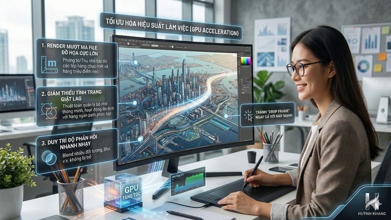Tối ưu hóa hiệu suất làm việc (GPU Acceleration)